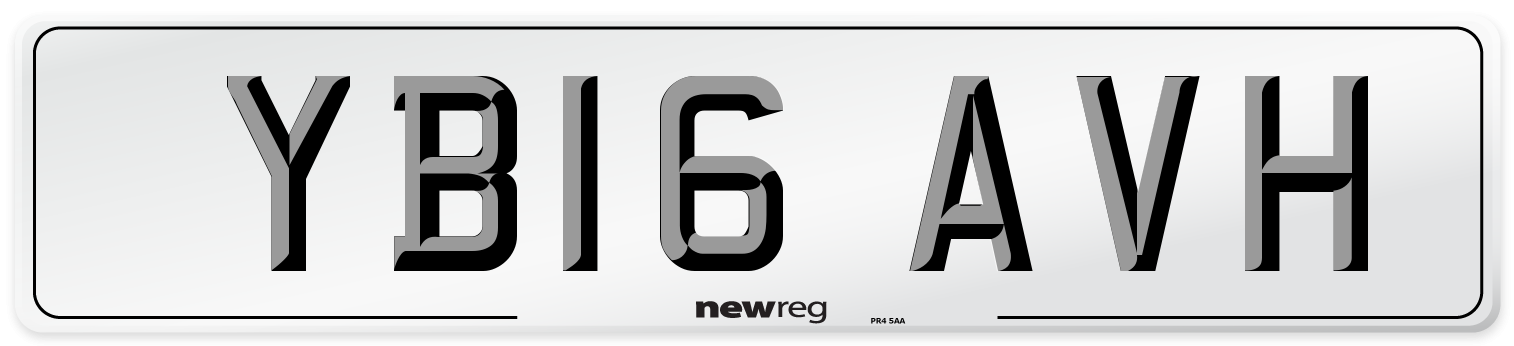 YB16 AVH Number Plate from New Reg